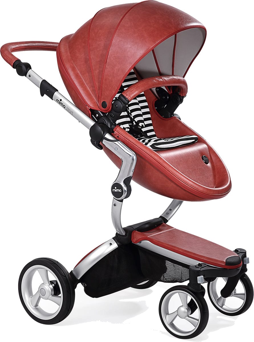 Mima Xari Complete Stroller, Silver - Sicilian Red / Black & White - A112-01-SSRBW