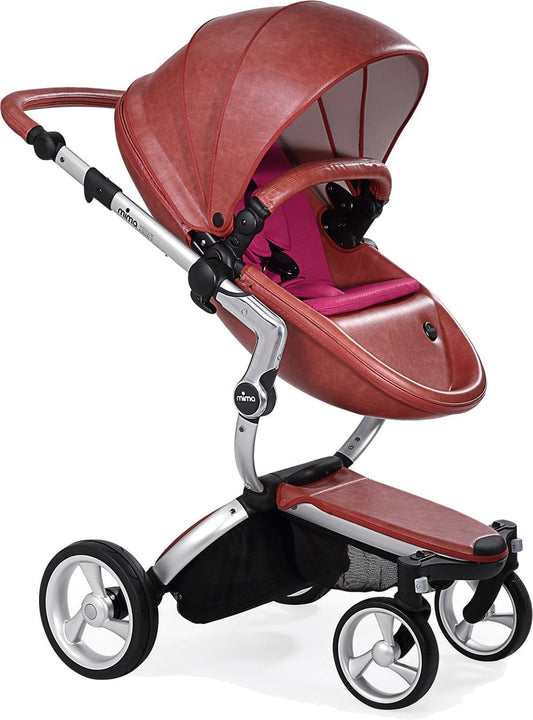 Mima Xari Complete Stroller, Silver - Sicilian Red / Magenta - A112-01-SSRM