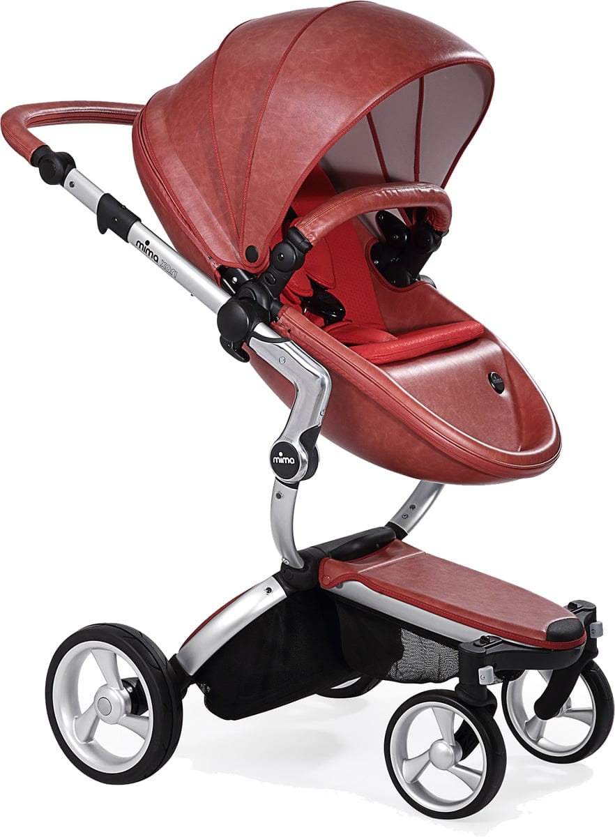 Mima Xari Complete Stroller, Silver - Sicilian Red / Ruby Red