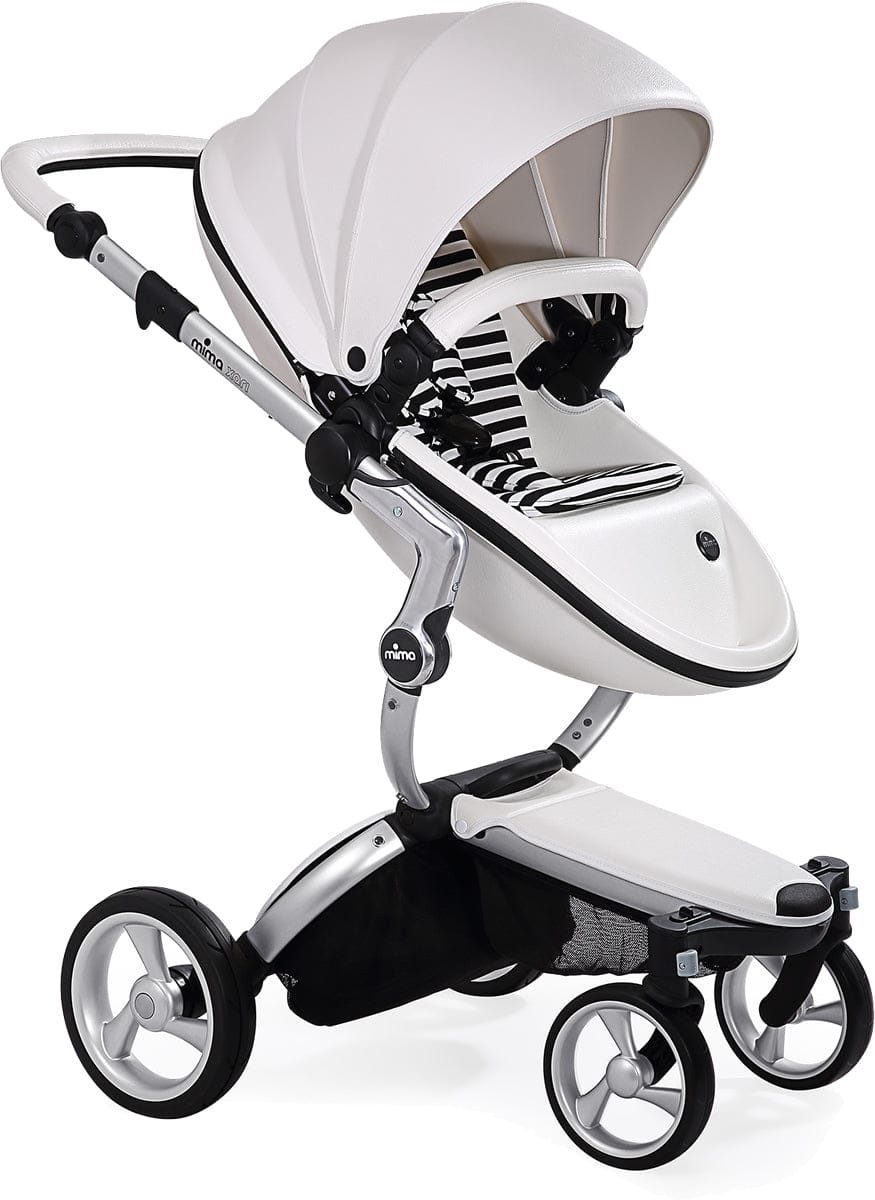Mima Xari Complete Stroller, Silver - Snow White / Black & White - A115-01007BW
