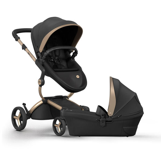 Mima Xari Max Stroller + Bassinet Bundle - Black / Gold / Black - A601-05110BG-AS601110-01