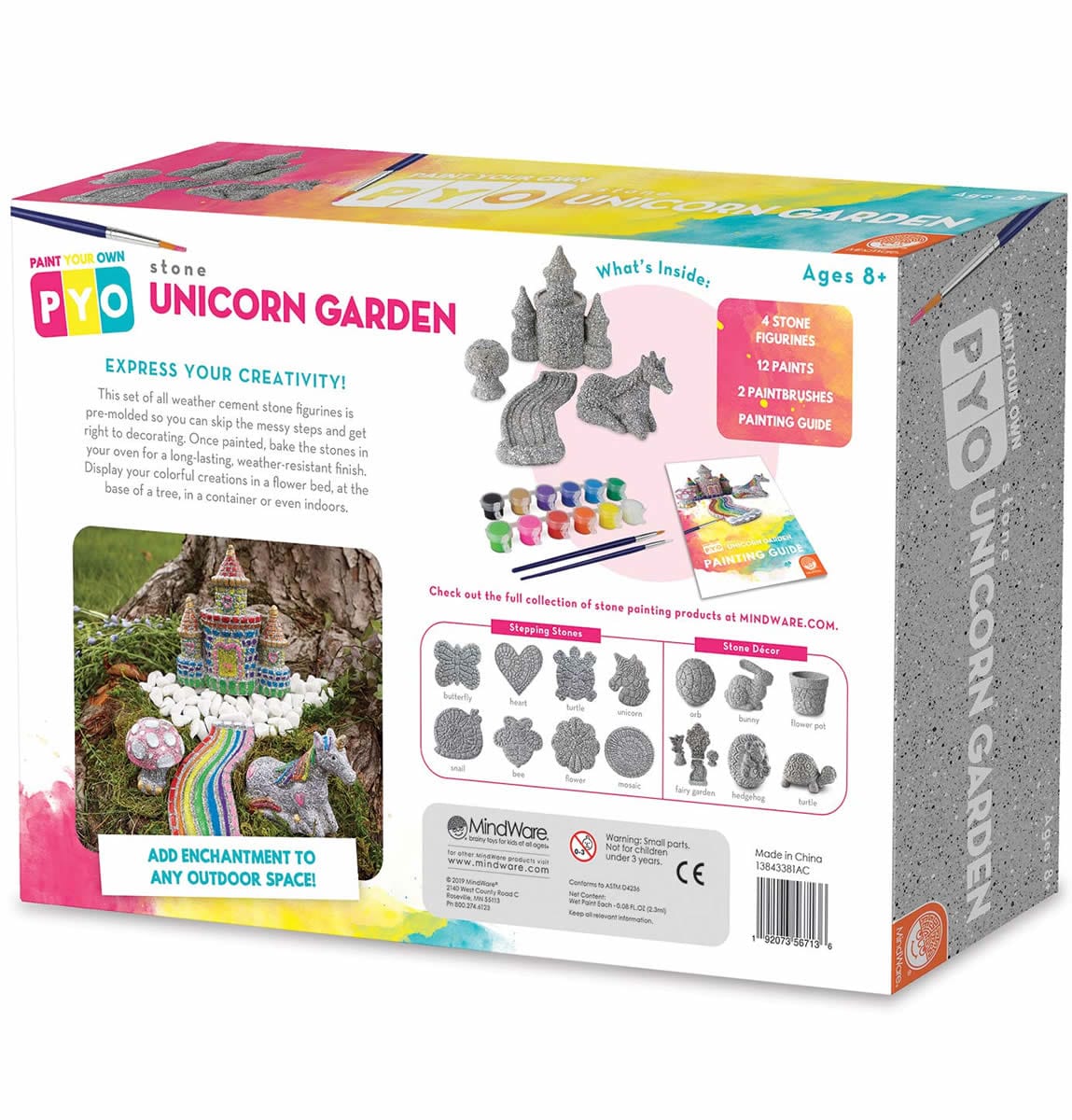 MindWare Paint Your Own Stone: Unicorn Garden - WS-13843381