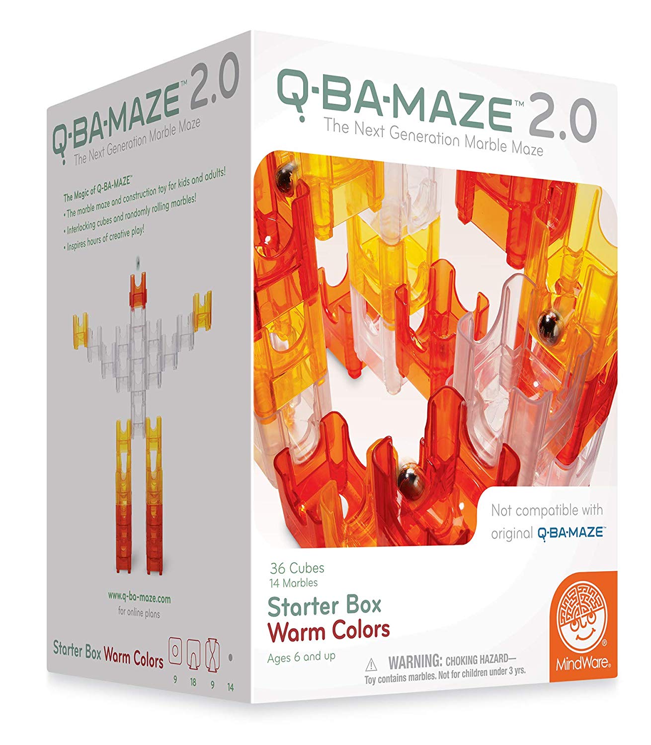 MindWare Q-BA-MAZE 2.0: Starter Box - Warm Colors - WS-42016