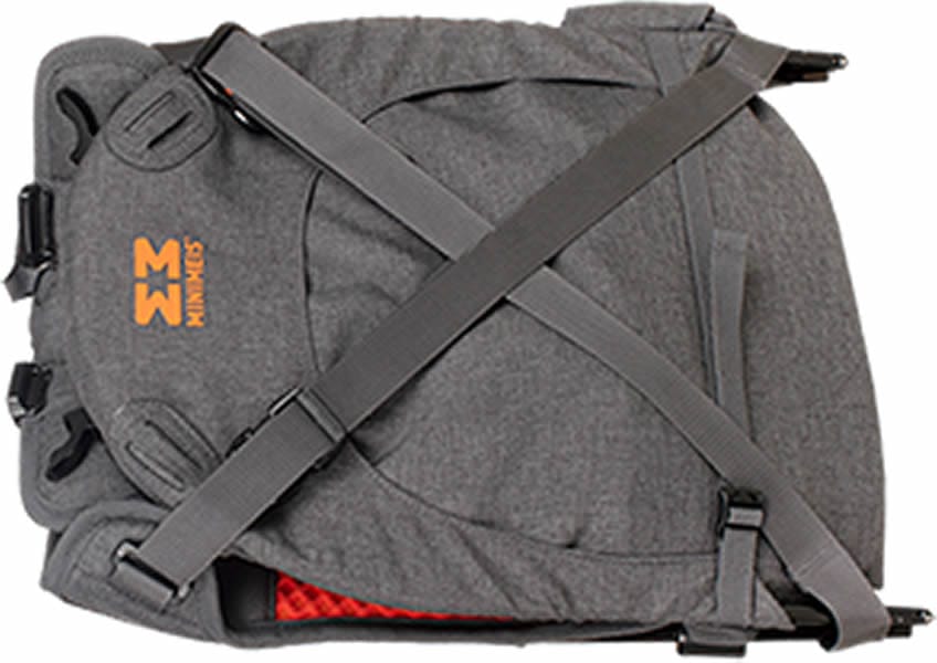 MiniMeis G4 Baby & Child Shoulder Carrier - Grey/Orange - MMG4GREY-ORANGE
