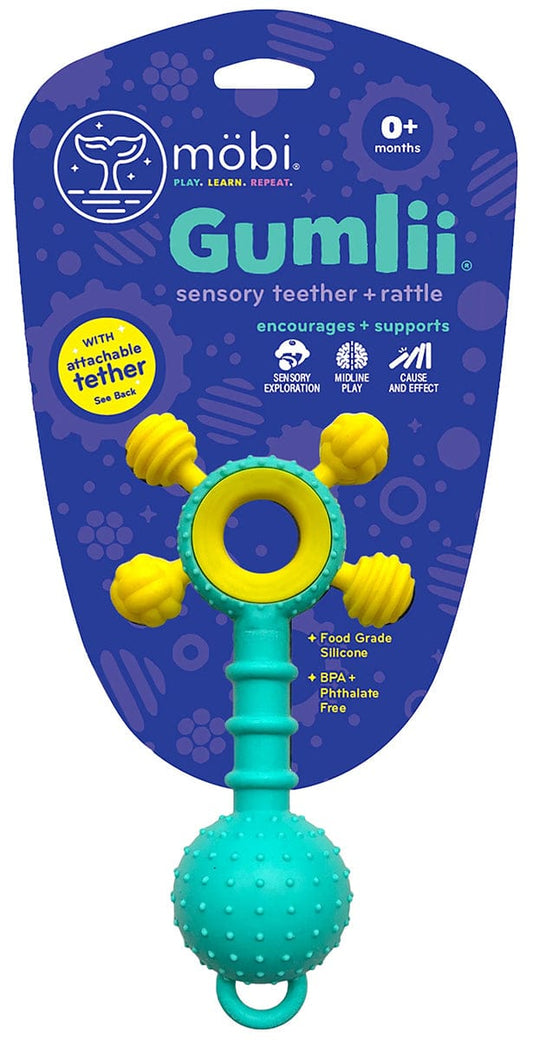 Mobi Gumlii Sensory Teether + Rattle - GUM1