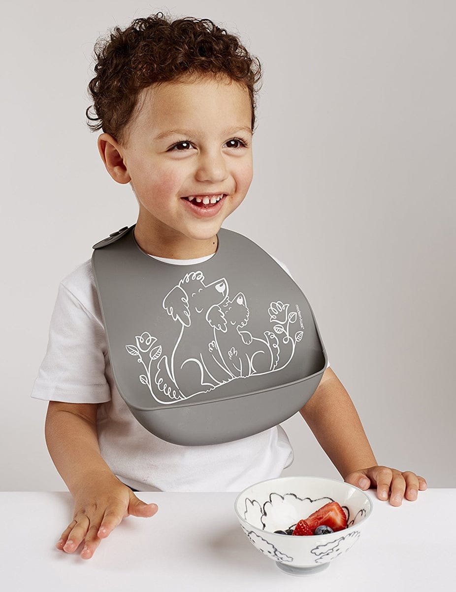 Modern-Twist Bucket Bib - Puppy Love Grey - BB13