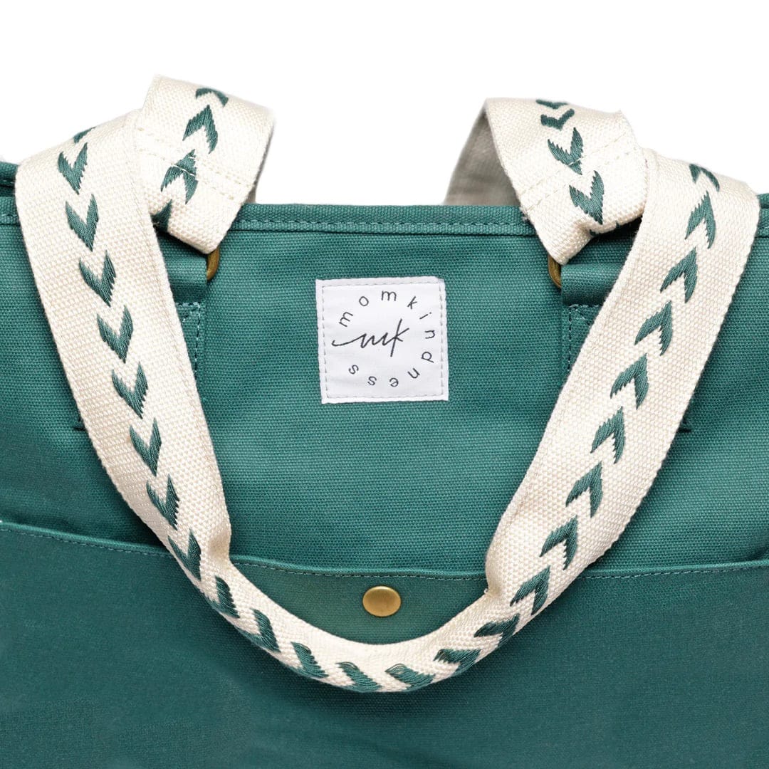 Momkindness Day & Away Canvas Tote - Juniper - D&ATOTEJP