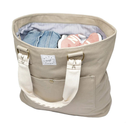 Momkindness Day & Away Canvas Tote - Rye - D&ATOTERY