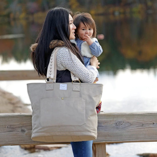 Momkindness Day & Away Canvas Tote - Rye - D&ATOTERY