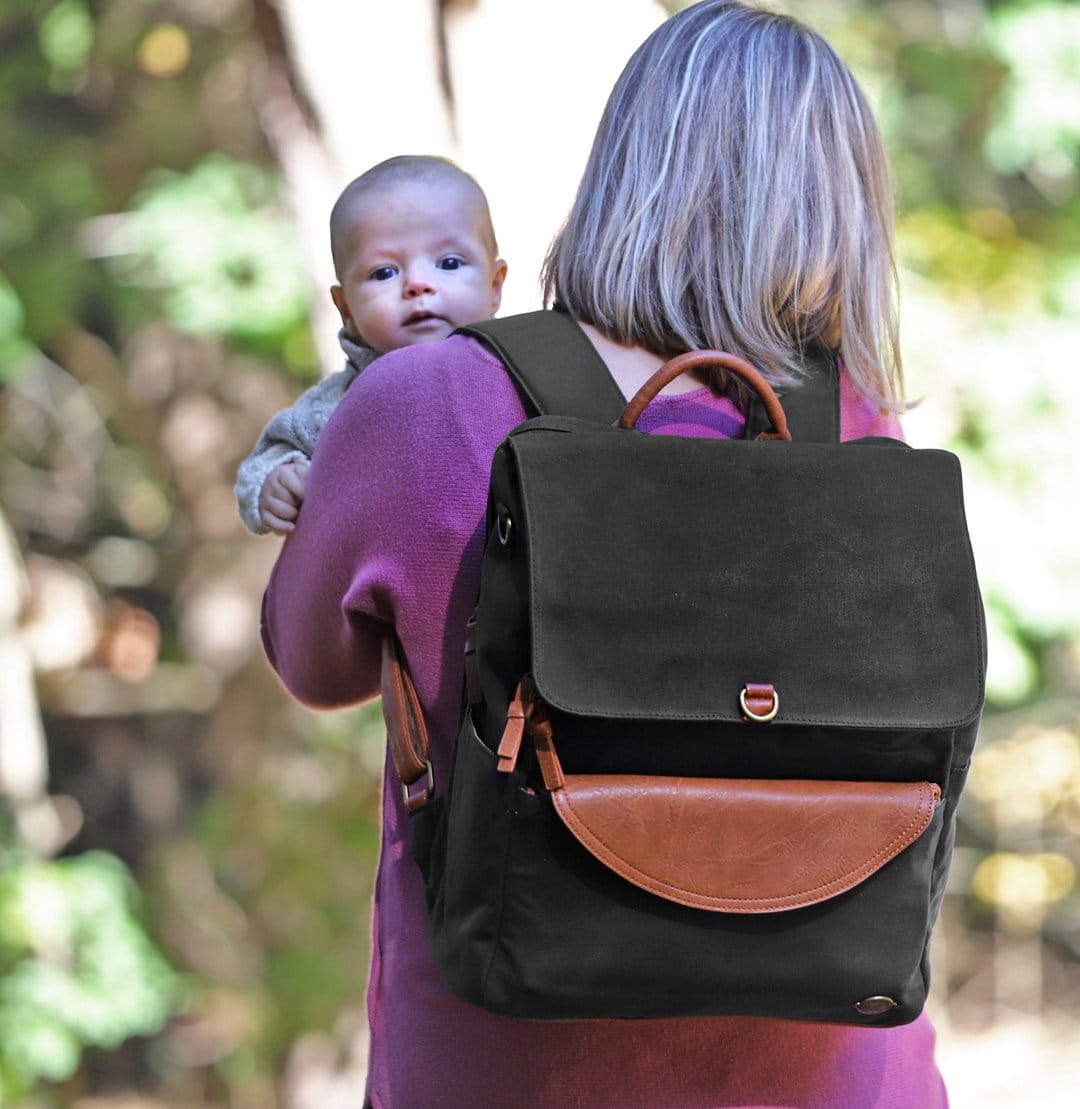 Momkindness Duo Backpack - Black - BP304BK