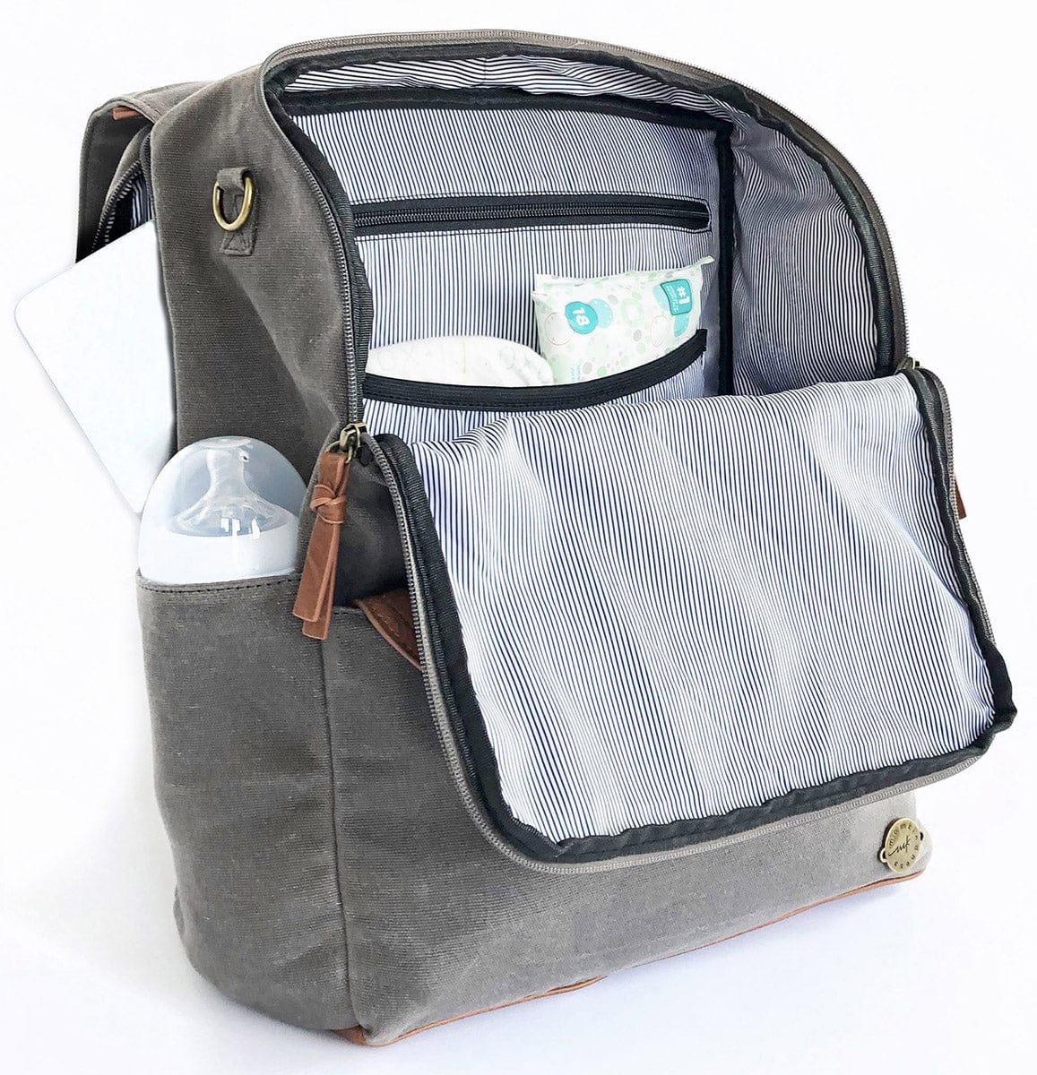 Momkindness Duo Backpack - Grey - BP301GY