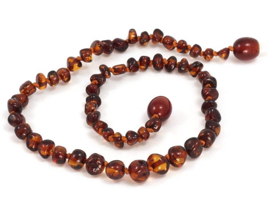 Momma Goose Baroque Teething Necklace, Small - Light Cherry - 1001S