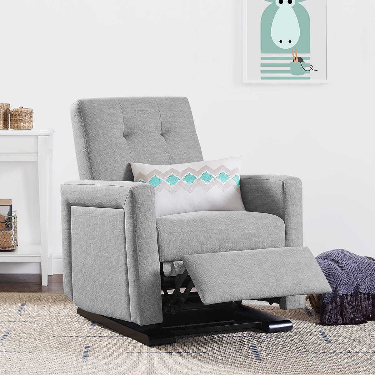 Bertini Fynn Gliding Recliner - Gray