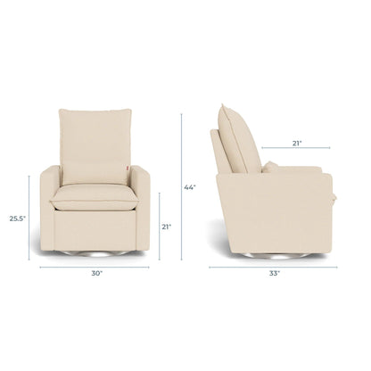 Monte Design Cortina Manual Glider Recliner - Swivel + Glide Base -