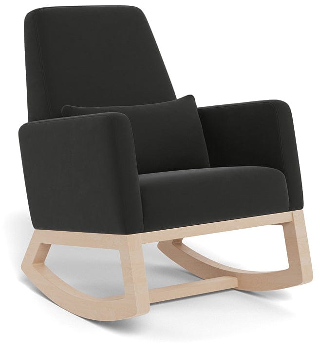 Monte Design Joya Rocker - Clear Maple Base / Black Performance Microfiber Fabric - JOYA-MAP-BLACK