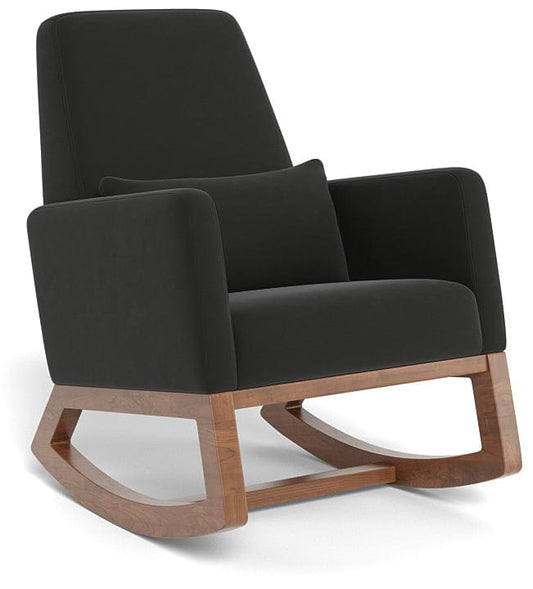 Monte Design Joya Rocker - Walnut Base / Black Performance Microfiber Fabric - JOYA-WAL-BLACK