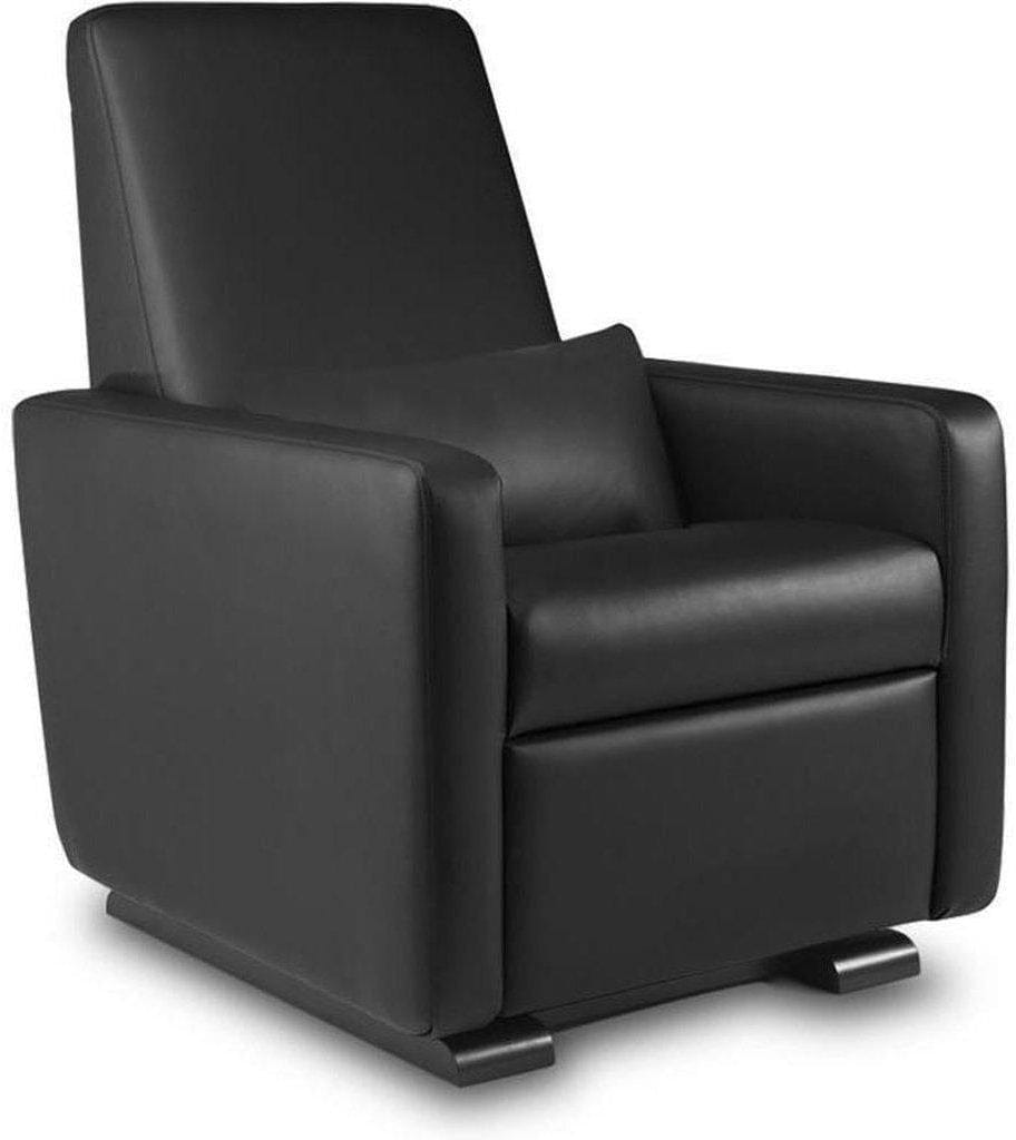 Monte Design Motorized Grano Glider Recliner - Espresso Wood Glide Base / Black Enviroleather Fabric - GRANO-EWG-BLACK