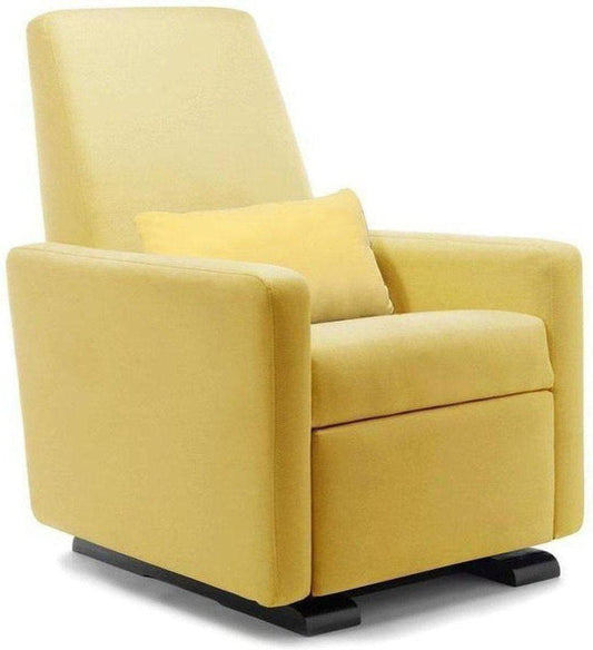 Monte Design Motorized Grano Glider Recliner - Espresso Wood Glide Base / Yellow Performance Microfiber Fabric - GRANO-EWG-YPM