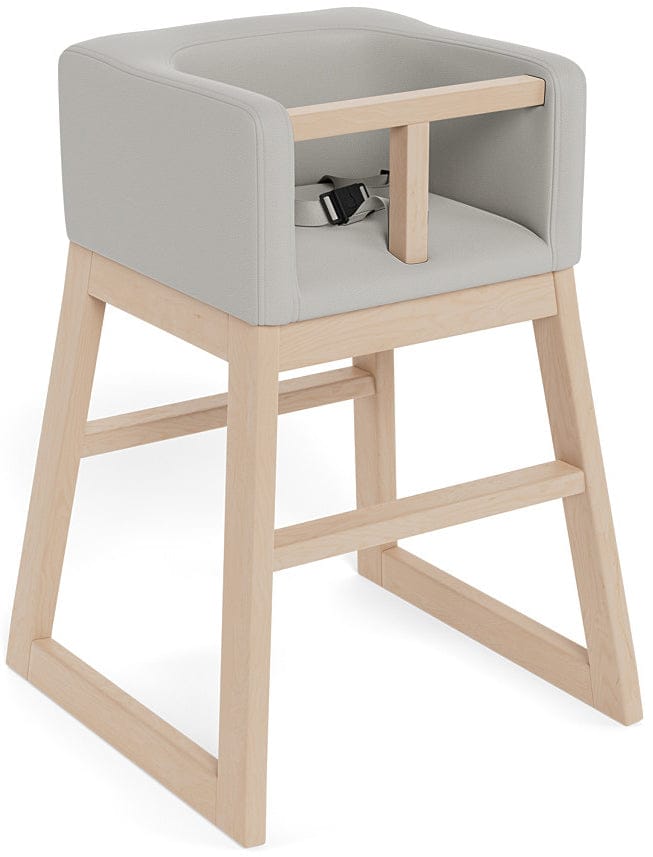 Monte Design Tavo High Chair - Clear Maple Base / Grey Enviroleather Fabric - TAVO-MAP-GREY