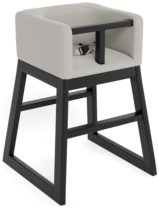 Monte Design Tavo High Chair - Espresso Base / Grey Enviroleather Fabric - TAVO-ESP-GREY