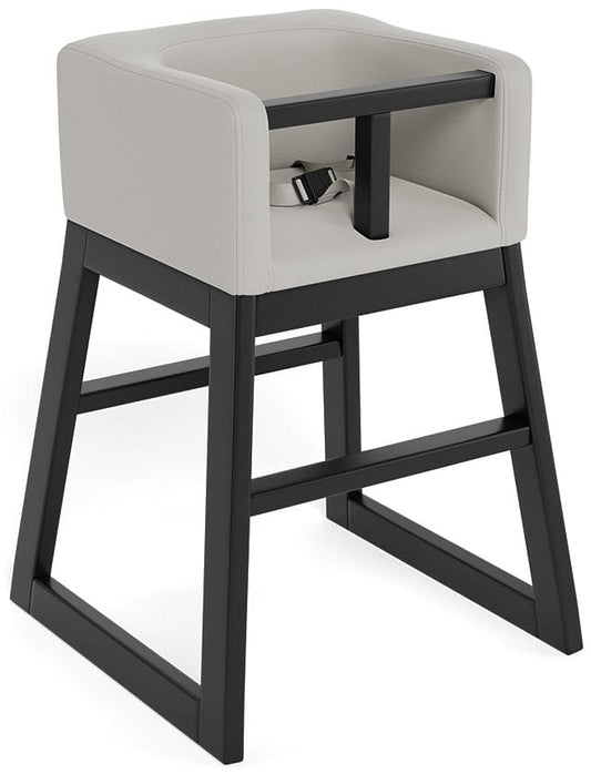 Monte Design Tavo High Chair - Espresso Base / Grey Enviroleather Fabric - TAVO-ESP-GREY
