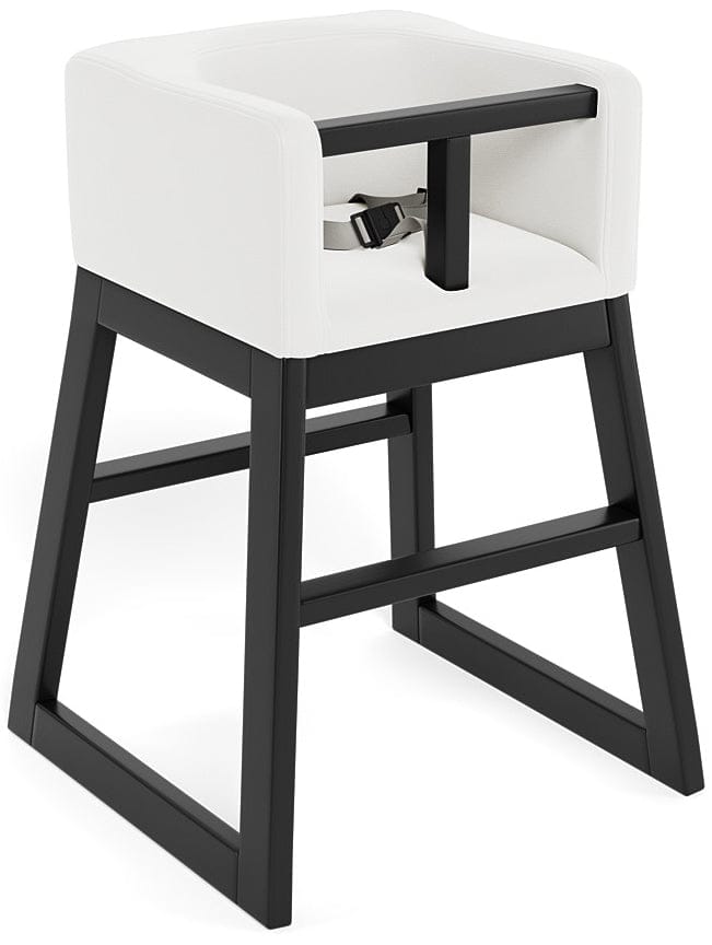 Monte Design Tavo High Chair - Espresso Base / White Enviroleather Fabric - TAVO-ESP-WHITE