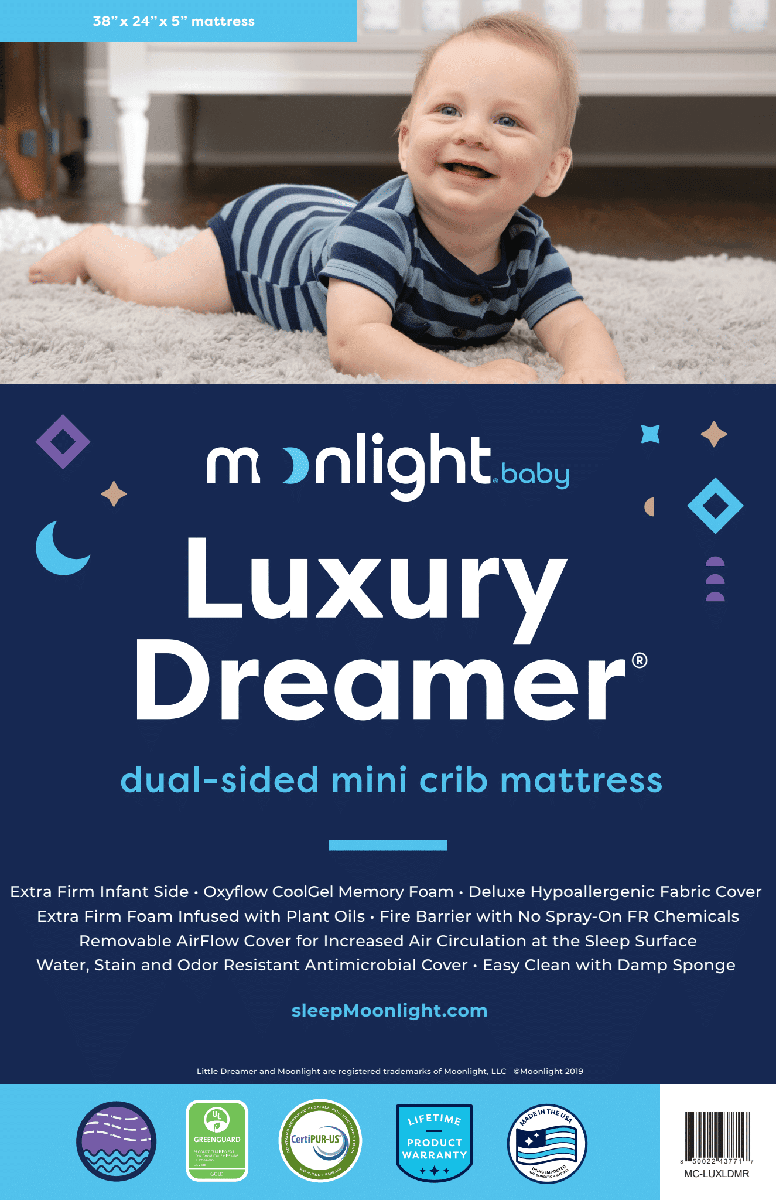 Moonlight Baby Luxury Dreamer Mini Crib Mattress - MC-LDMRLUX