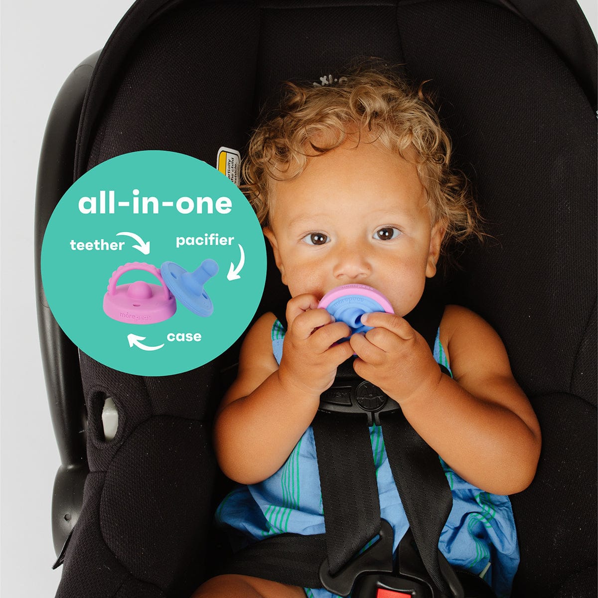 morepeas Flip & Store Pacifier - Sweet Pea - 860008562357