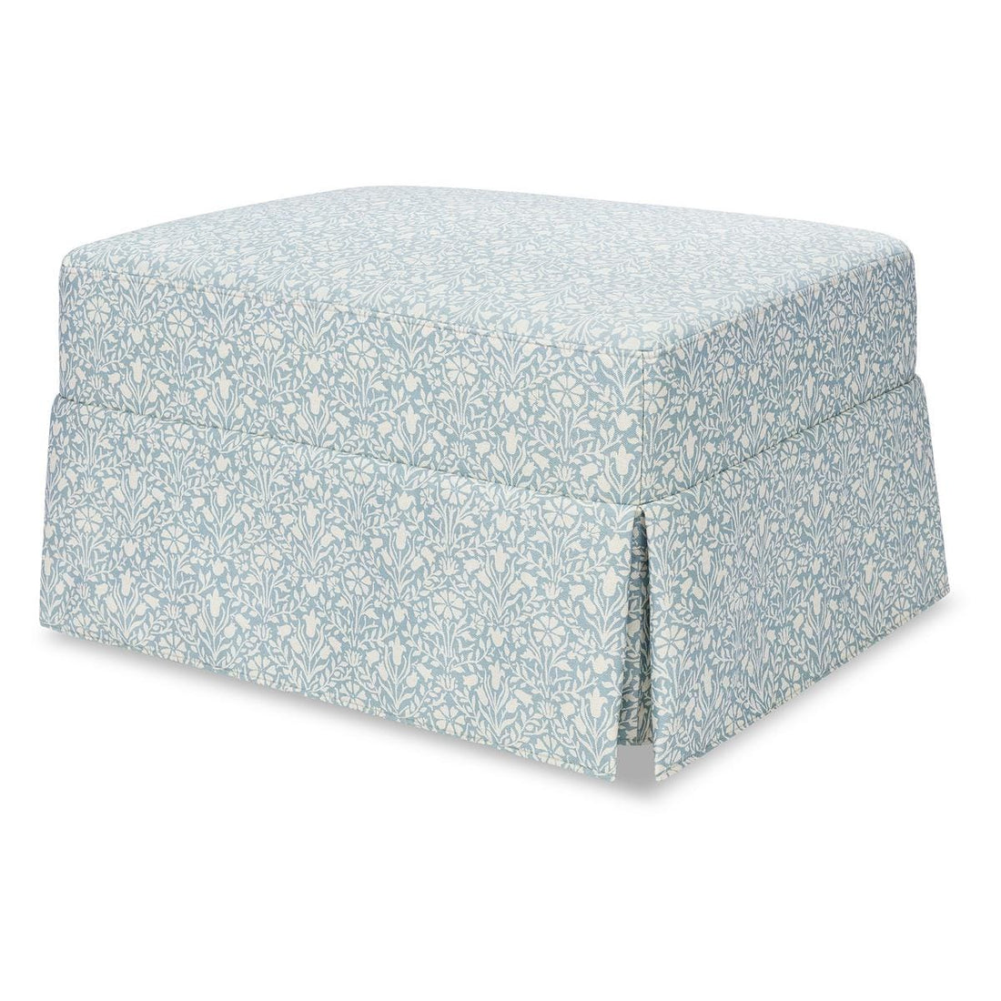 Morris & Co. x Namesake Crawford Gliding Ottoman - Bellflowers in Powdered Blue - M21785BPB
