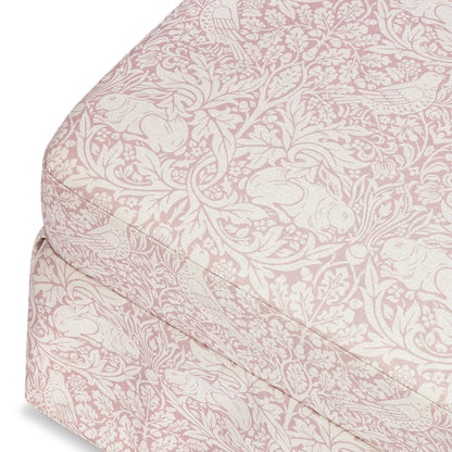 Morris & Co. x Namesake Crawford Gliding Ottoman - Pure Brer Rabbit in Rose - M21785PBRR