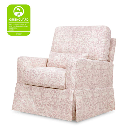 Morris & Co. x Namesake Crawford Pillowback Comfort Swivel Glider - Pure Brer Rabbit in Rose - M21787PBRR