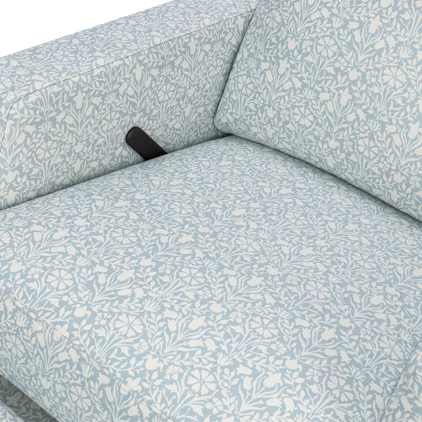 Morris & Co. x Namesake Crewe Swivel Glider Recliner - Bellflowers in Powdered Blue - M22287BPBDB
