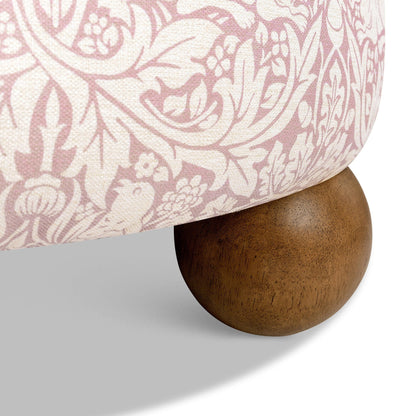Morris & Co. x Namesake Tuffet Storage Ottoman - Pure Brer Rabbit in Rose - M30985PBRRDF