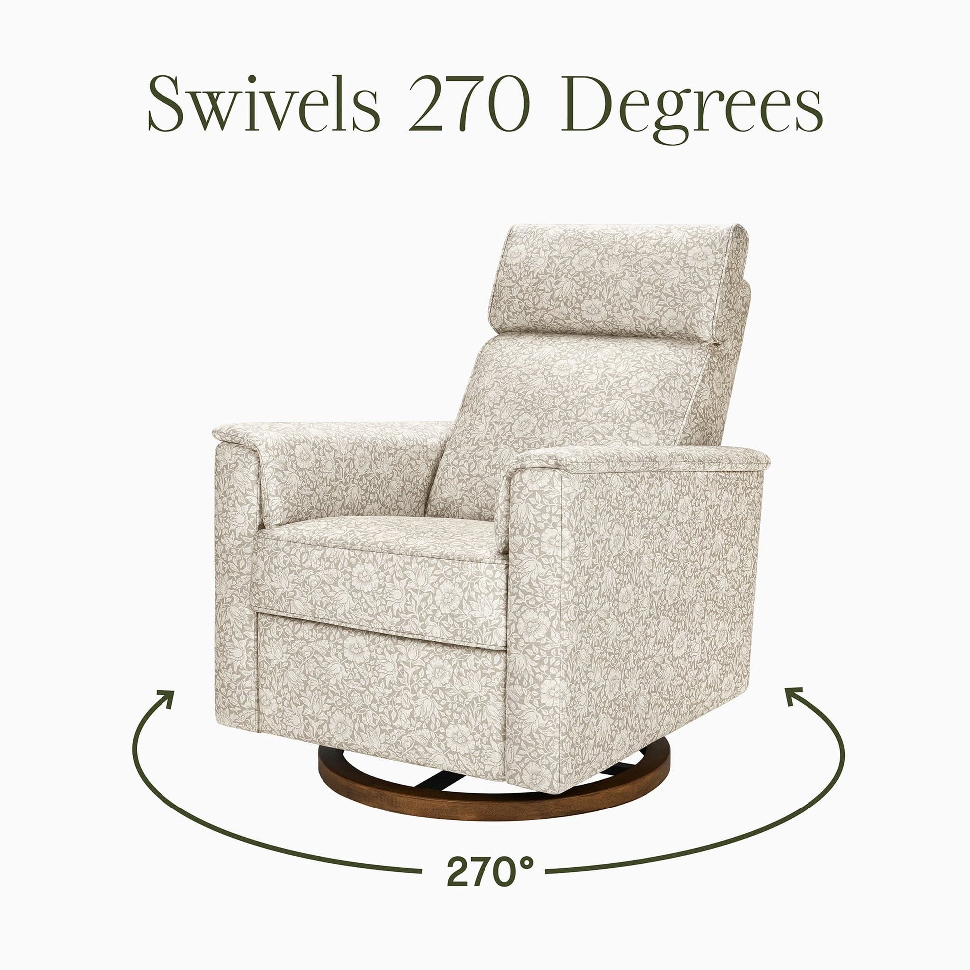 Morris & Co. x Namesake Willa Plus Power Glider Recliner w/ Power Headrest - Mallow in Ash - M17186MADB