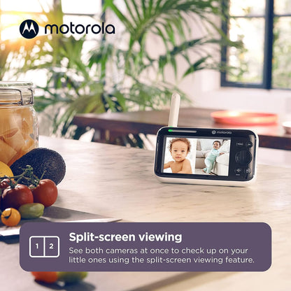 Motorola PIP1510 Connect 5" Wi-Fi Motorized Video Baby Monitor - 2 Camera Pack - PIP1510-2-CONNECT