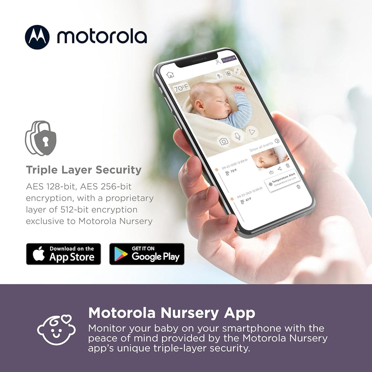 Motorola VM85 Connect 5" Wi-Fi Video Baby Monitor with Mood Light - 2 Camera Pack - VM85-2-CONNECT