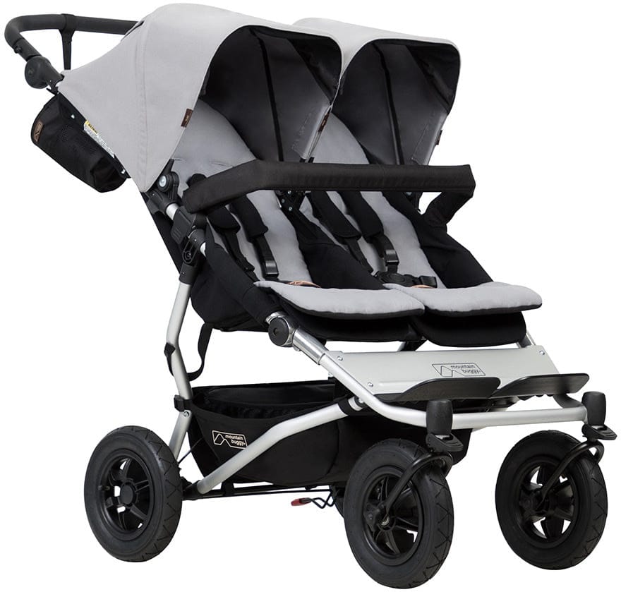 Mountain Buggy Duet 3.0 Double Stroller - Silver - DUET-V3-6