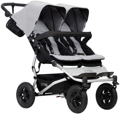 Mountain Buggy Duet 3.0 Double Stroller - Silver - DUET-V3-6
