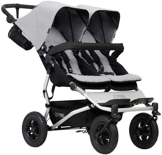 Mountain Buggy Duet 3.0 Double Stroller - Silver - DUET-V3-6