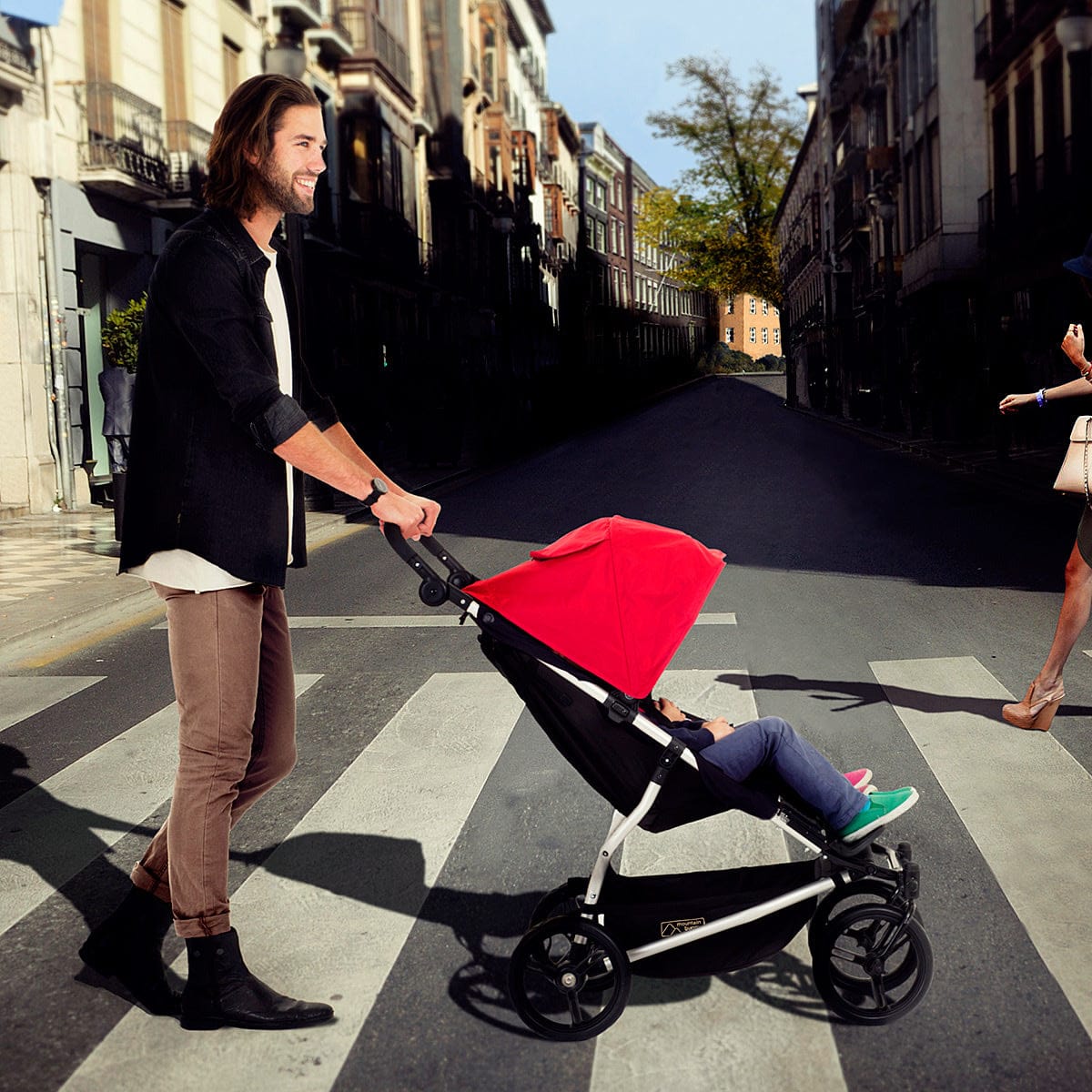 Mountain Buggy Duet Aerotech Double Stroller - Chili - DuetAW-V2-5-11