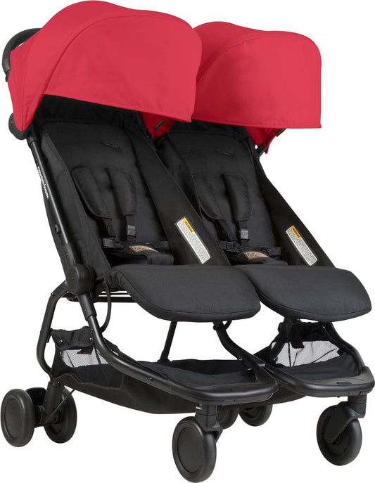 Mountain Buggy Nano Duo Double Stroller - Ruby - NANODUO-V1-11