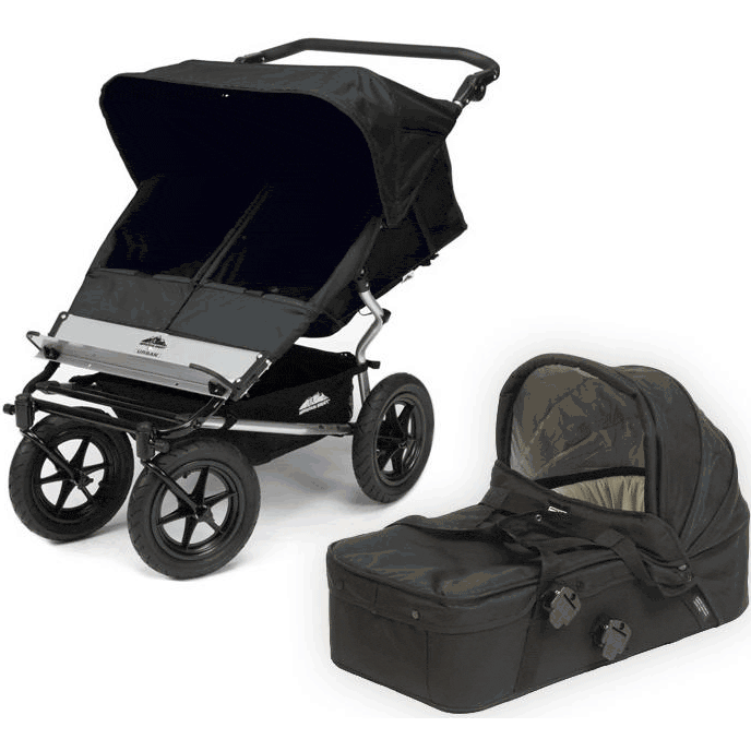 Mountain Buggy Urban Jungle Double Stroller with Carry Cot Black - C103394BLK
