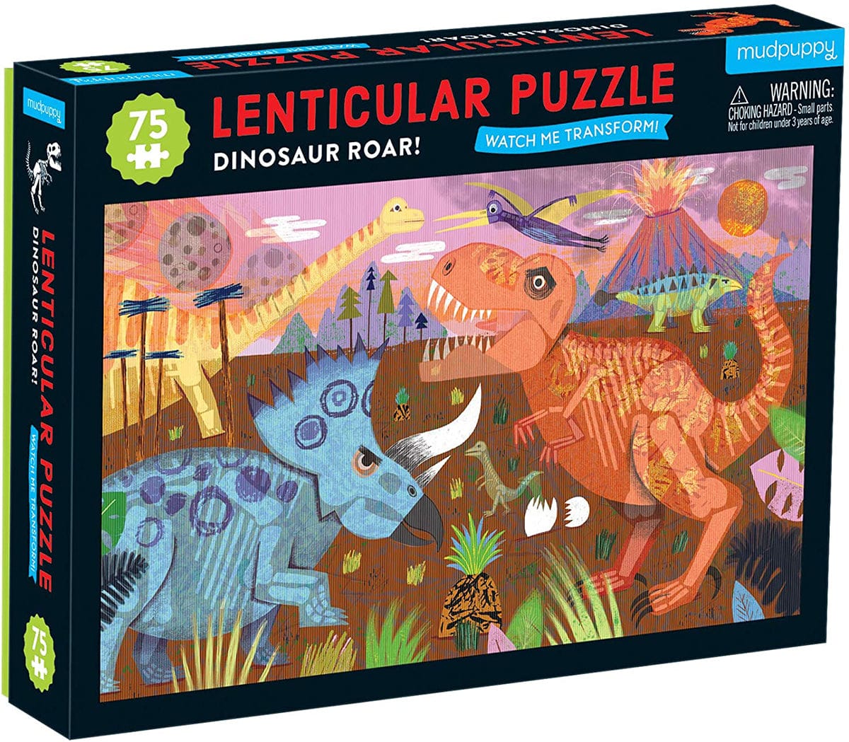 Mudpuppy 75 Piece Lenticular Puzzle - Dinosaur Roar - 9780735367739