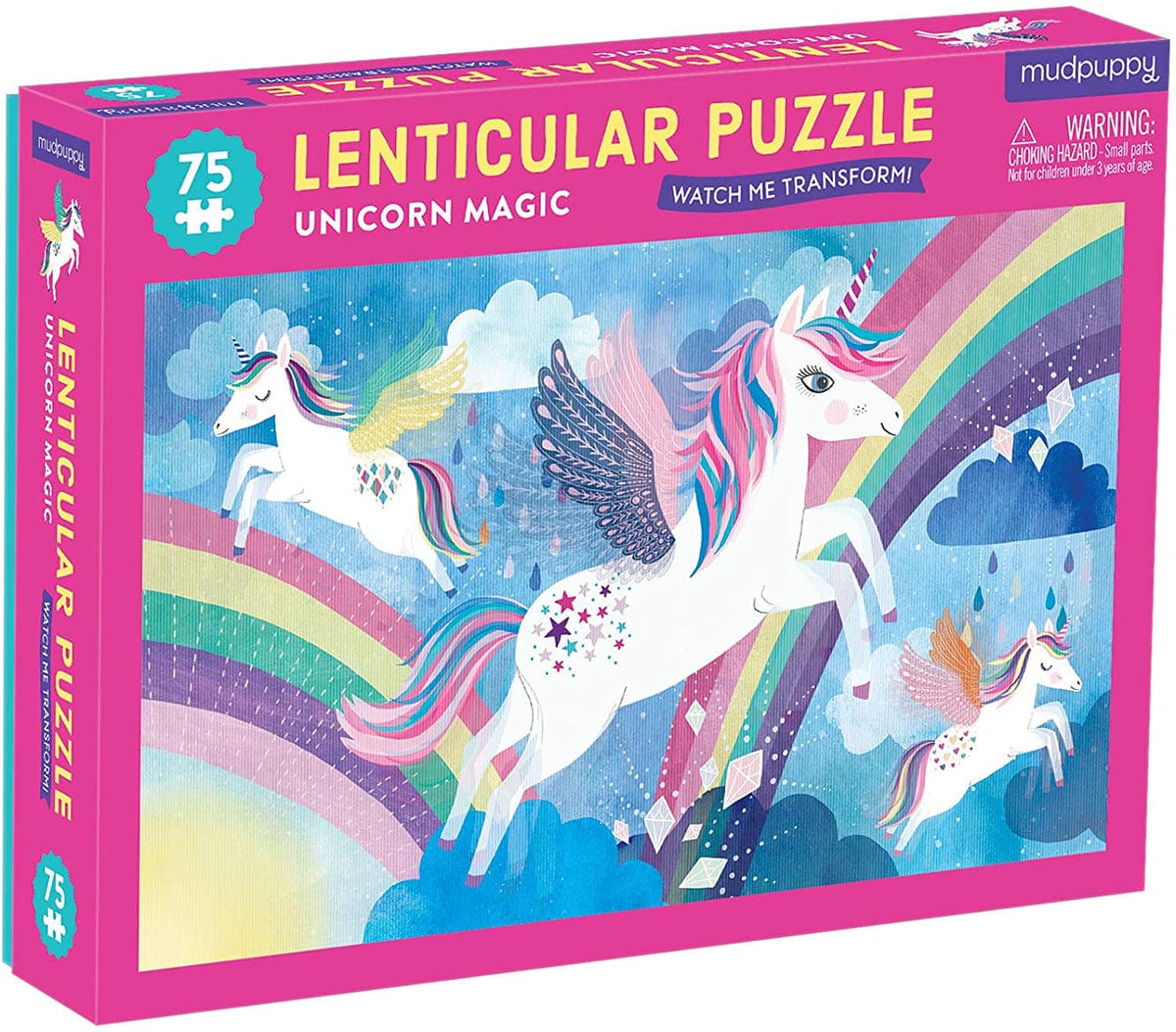 Mudpuppy 75 Piece Lenticular Puzzle - Unicorn Magic - 9780735367722