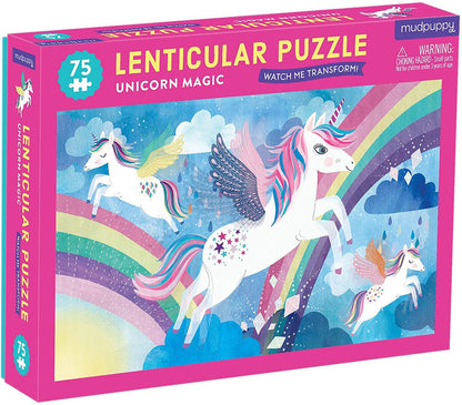 Mudpuppy 75 Piece Lenticular Puzzle - Unicorn Magic - 9780735367722