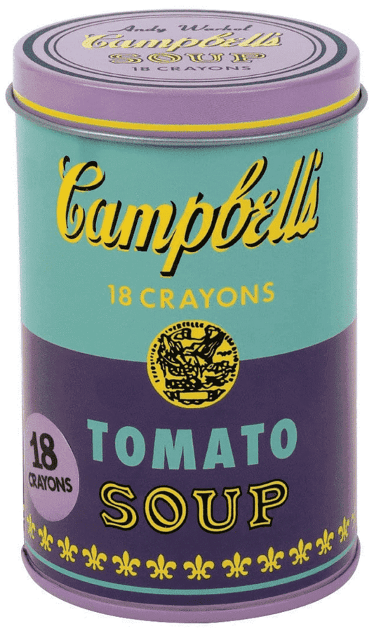 Mudpuppy Andy Warhol Soup Can Crayons - Purple - 9780735346383