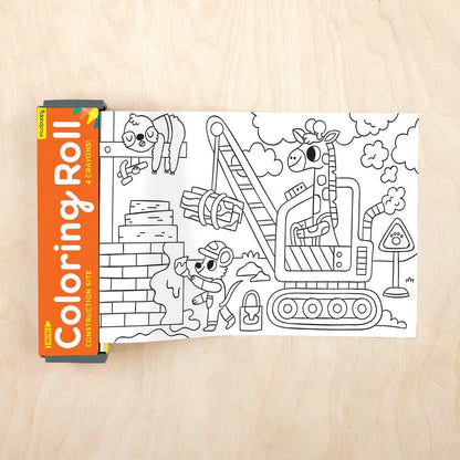 Mudpuppy Mini Coloring Roll - Construction Site - 9780735369610