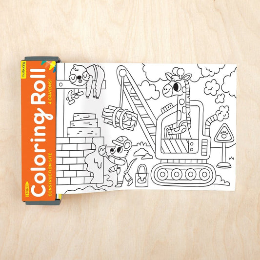 Mudpuppy Mini Coloring Roll - Construction Site - 9780735369610