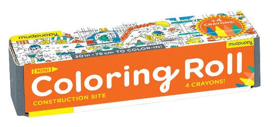 Mudpuppy Mini Coloring Roll - Construction Site - 9780735369610