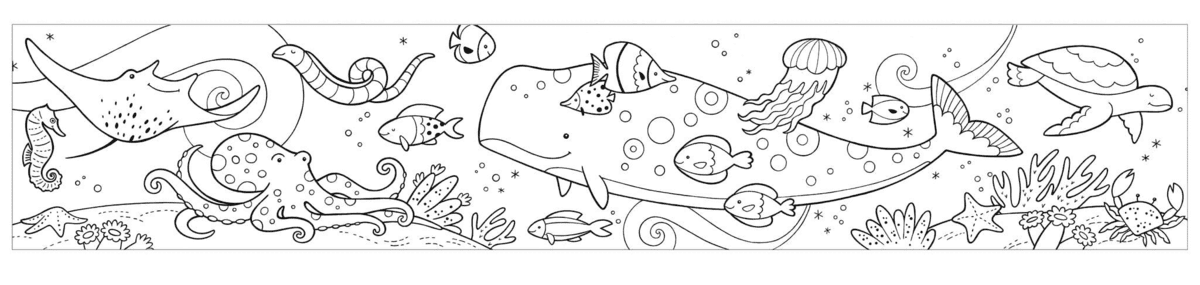 Mudpuppy Mini Coloring Roll - Under The Sea - 9780735349322